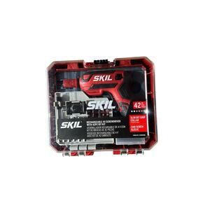 SKIL 4V Pilot Screwdriver with 42 Piece Bit Kit Case